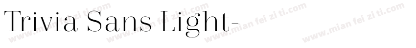 Trivia Sans Light字体转换